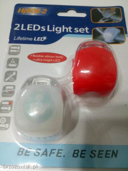LAMPKI ROWEROWE LAMPKA do roweru 2 LED silikonowe