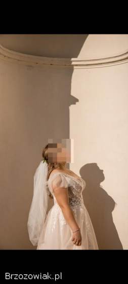 Suknia ślubna 153cm +10cm 38-40 rozmiar