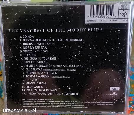 CD THE MOODY BLUES-The Very Best Of.  Rock 70s/ 80s UK.