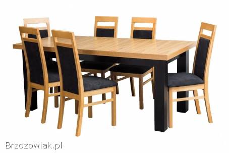 Duże stoły rozkładane stół nawet do 4 metrów KANTRY.  Krzesła tapicerowane.