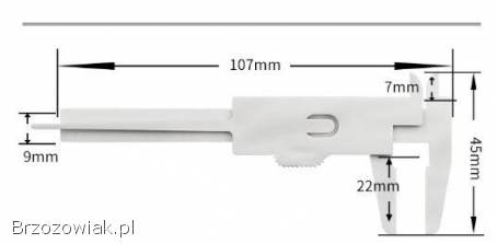 Mini plastikowa suwmiarka narzędzie do pomiaru mikrometr linijki 80mm