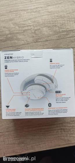 Słuchawki bezprzewodowe Creative Zen Hybrid White