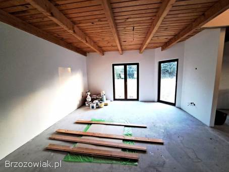 Letniskowy dom drewniany w Załużu 140 mkw.  na działkach 8,  64 ar