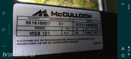 Odśnieżarka McCulloch SB121