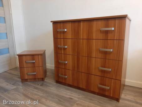 SZAFA PRZESUWNA,  POD ZABUDOWĘ + komoda + szafka nocna