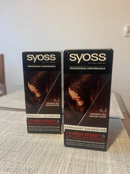 Sprzedam Syoss 4-2 mahoniowy brąz farba do włosów -  2 szt.