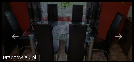 Stół kuchenny plus sześć krzeseł