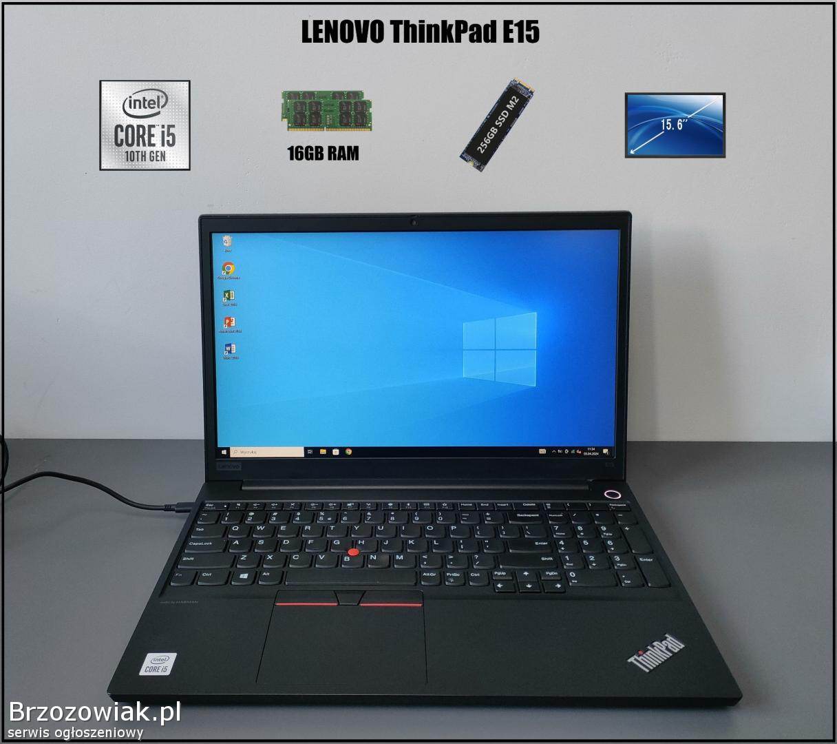 Lenovo Thinkpad E15 i5 10th,  16GB RAM,  256SSD,  15.  6