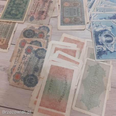 Przedwojenne Niemieckie banknoty 68 szt