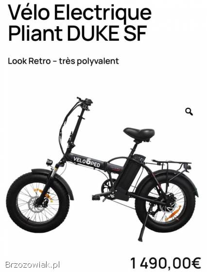 Elektryczny Składany rower elektryczny DUKE SF