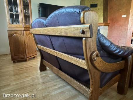 Piękny komplet skórzany