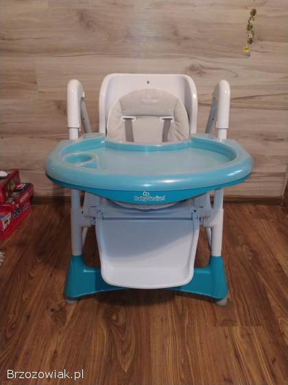 Krzesełko do karmienia Baby Design Bambi wielofunkcyjne niebieskie białe