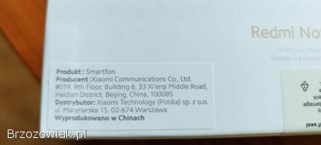Smartfon XIAOMI Redmi Note 13 5G 8/256GB 6.  67 120Hz Czarny NOWY