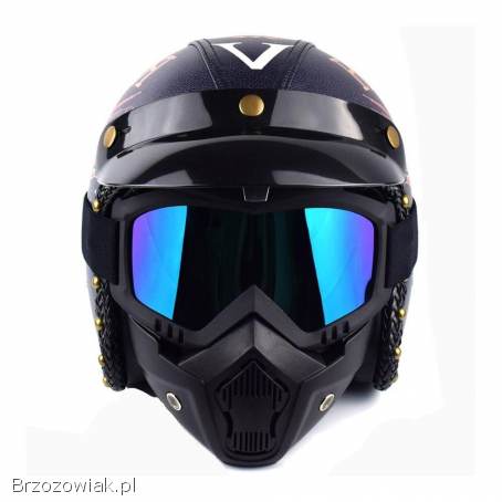 Maska gogle 2 w 1 MTB Motocross Narty UV400