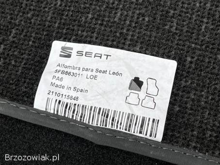Nowe oryginalne dywaniki welurowe Seat Leon IV + mata bagażnika