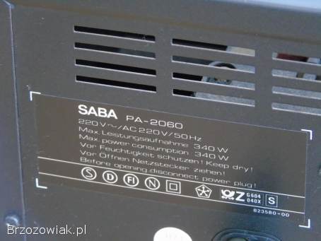 Wzmacniacz SABA PA-2060 sprawny i mocny 340 wat.  WYSYŁKA