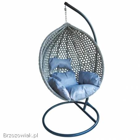 Fotel wiszący huśtawka kokon z poduszkami BOHO