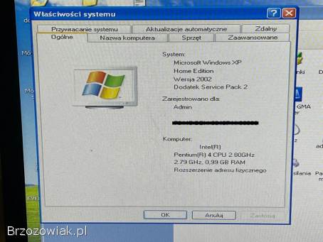 Komputer stacjonarny biurowy Intel Pentium 4 -  Windows XP