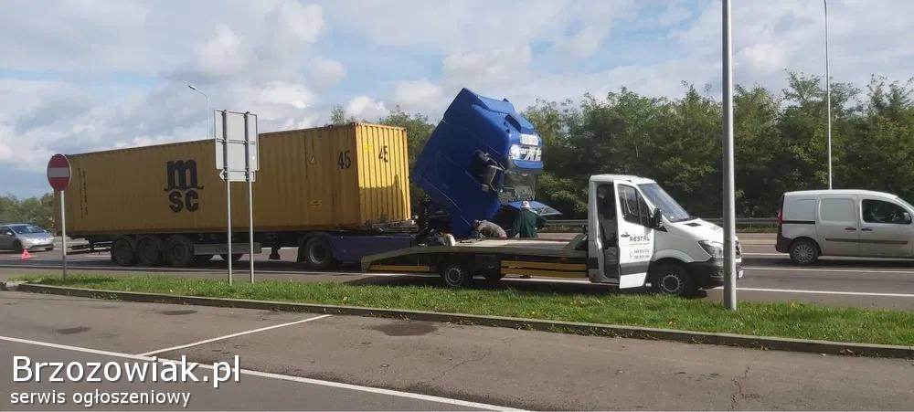 Mobilny serwis TIR naprawa ciągników siodłowych na drodze autostrada