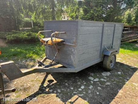 Przyczepka dwukołowa z hamulcem solidna