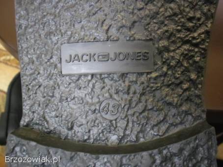 SZTYBLETY MĘSKIE CZARNE SKÓRA -  JACK JON