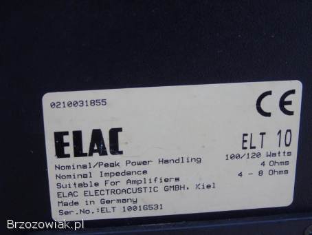 Kolumny audio ELAC ELT-10 świetne stereo 2x 120 wat.  DOSTAWA