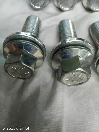 Śruby kół felg M14 x 1.  50 /32 + śruby antykradzieżowe + dekle AUDI SEAT SKODA VW