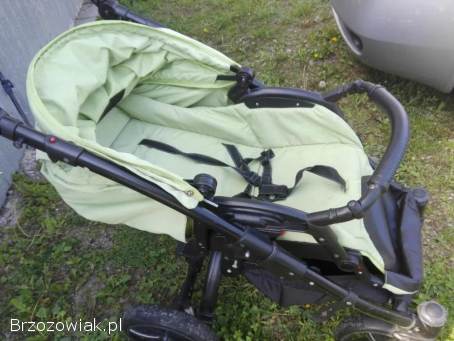 Polski Wózek 2 w 1 Bebetto Luca -  koła skrętne i amortyzowane