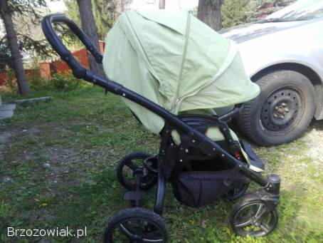 Polski Wózek 2 w 1 Bebetto Luca -  koła skrętne i amortyzowane