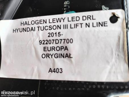 Halogen światło dzienne lewy led Hyundai Tucson III LIFT N LINE