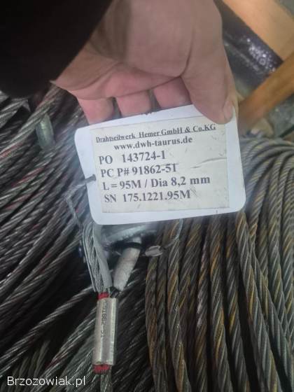 Lina stalowa 100m 8mm