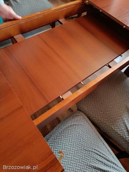 Stół rozkładany drewniany 8 krzeseł +1 krzesło gratis