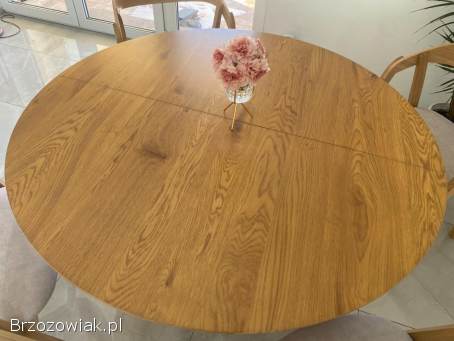 Stół Dębowy / Krzesło Dębowe LOFT / Okrągły Rozkładany Do 2M / laminat