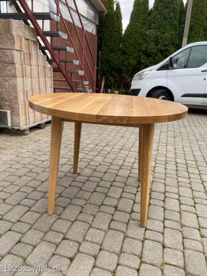 Stół Dębowy / Krzesło Dębowe LOFT / Okrągły Rozkładany Do 2M / laminat