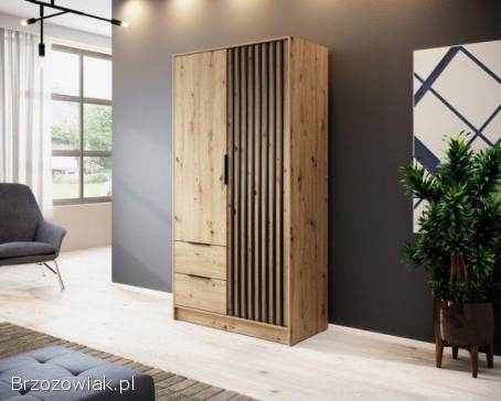 Producent Szafa dwudrzwiowa NELLY 2D Dąb artisan z lustrem / komoda / Dowolny Ko