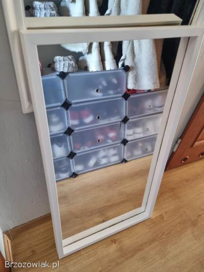 Półka narożna biała +lustro