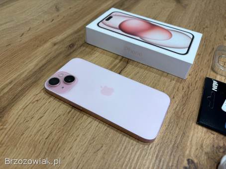 Okazja!  Iphone 15 -  Różowy!  Super Stan!  Gwarancja!  Kondycja Bat 100!