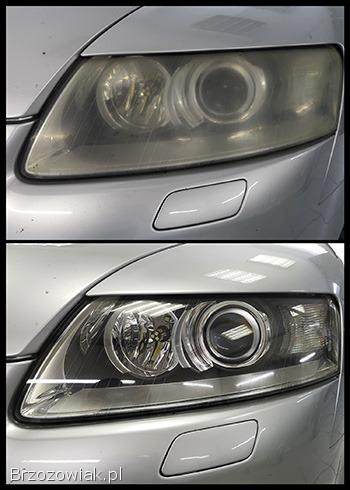 Regeneracja/Polerowanie reflektorów + zabezpieczenie ceramiką na lata.