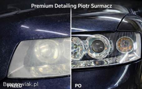 Regeneracja/Polerowanie reflektorów + zabezpieczenie ceramiką na lata.