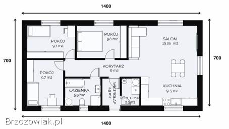 Parterowe domy murowane – stan surowy otwarty