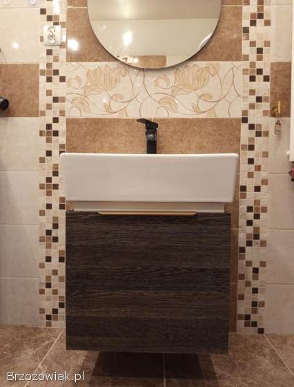 Komplet mebli łazienkowych umywalka lustro