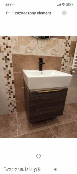 Komplet mebli łazienkowych umywalka lustro