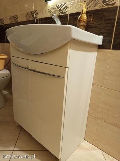 Zestaw łazienkowy szafka plus umywalka