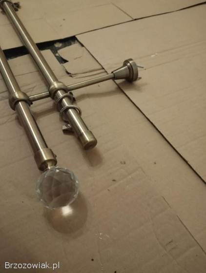 Podwójny karnisz,  kryształowe kulki 240