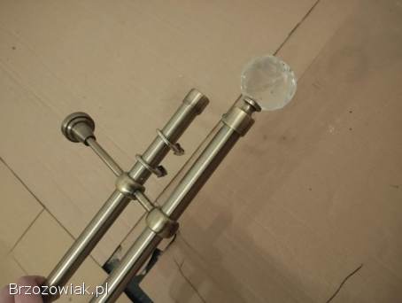 Podwójny karnisz,  kryształowe kulki 240