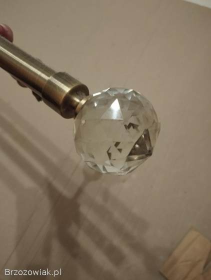 Podwójny karnisz,  kryształowe kulki 240