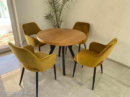 Producent / Krzesło Dębowe / Stół Dębowy Okrągły Rozkładany / Loft