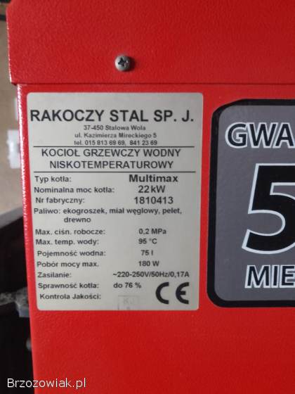 Piec centralnego ogrzewania z podajnikiem