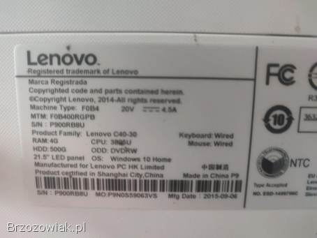 Lenovo C40-30 All-in-One 21,  5 – sprawny,  gotowy do pracy