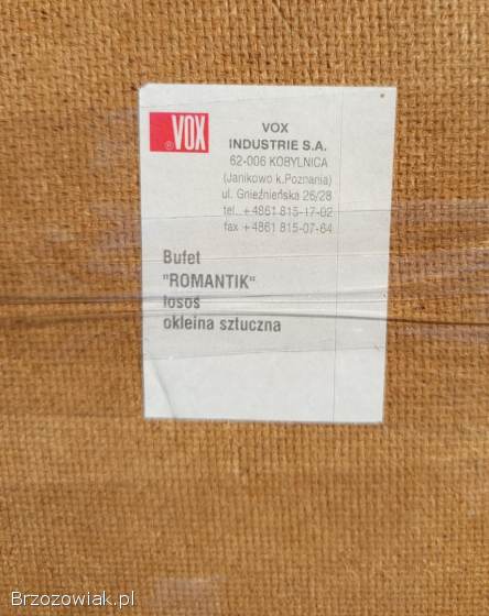 Komplet mebli Vox romantic drewno plus płyta